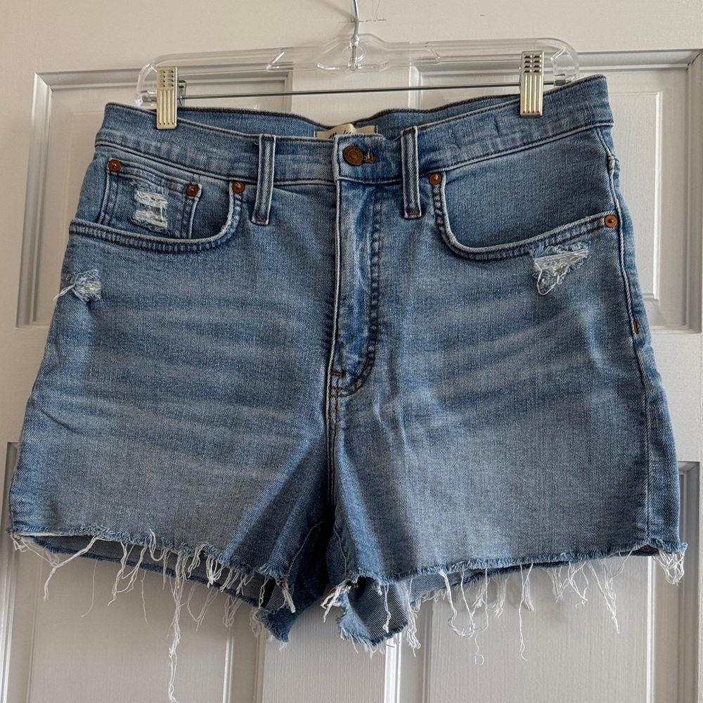 Madewell Medium Wash High-Rise Denim Shorts